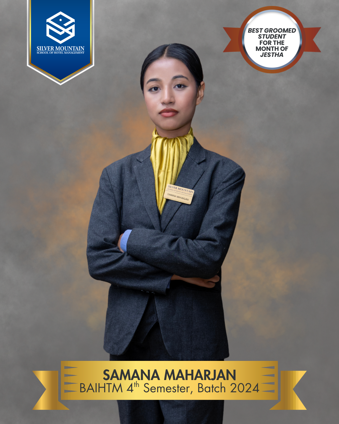 SAMANA MAHARJAN - Best Groomed Student Jestha 2083