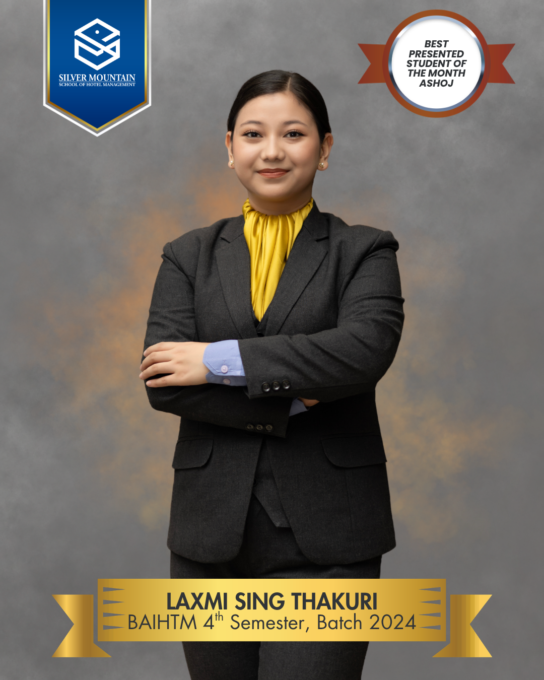 LAXMI SING THAKURI - Best Presented Student Ashwin 2083
